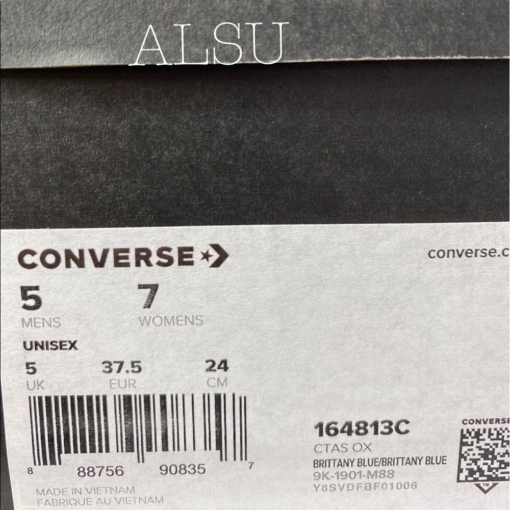 Converse Ctas Low Top Britany Blue Glitter AUTHENT - Picture 7 of 8